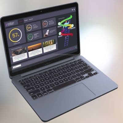 The Resilience Assessment dashboard on a laptop